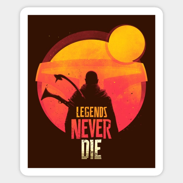 Legends Never Die Sticker by teesgeex